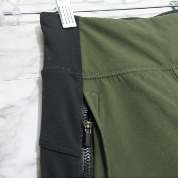 ATHLETA Highline Hybrid Ankle Tight Leggings Green and Black Size 2 - Picture 5 of 16